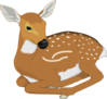 Resting Baby Deer Clip Art